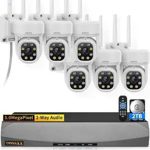 5MP PT Wireless Security Camera System with AI Human Tracking, Dual-Band 2.4G&5G WiFi, 2-Way Audio, No Monthly Fee, Outdoor Home Security Kit 5MP PT Wireless Security Camera System with AI Human Tracking, Dual-Band 2.4G&5G WiFi, 2-Way Audio, No Monthly Fee, Outdoor Home Security Kit