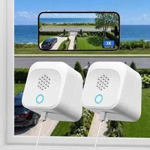 Hieasy 5MP 3K Window Security Cameras, 2Packs No Drill Magnetic Window Cameras for Home Security, 5GHz&2.4GHz WiFi6 Indoor Adjustable Angled Cam Stick on Glass, AI Color Night Vision, 24/7 Recording Hieasy 5MP 3K Window Security Cameras, 2Packs No Drill Magnetic Window Cameras for Home Security, 5GHz&2.4GHz WiFi6 Indoor Adjustable Angled Cam Stick on Glass, AI Color Night Vision, 24/7 Recording