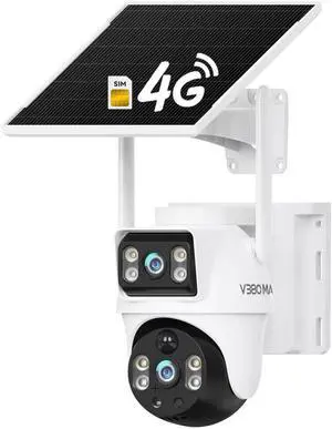 4G Solar Security Camera with SIM Card No WiFi No Problem Dual Lens PTZ 4G Solar Security Camera with SIM Card No WiFi No Problem Dual Lens PTZ
