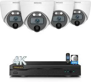 (2026 New) CCTV Wired Security Camera System, 8CH HD DVR Kit, 4X 4K Dome IP66 Indoor Outdoor Cameras with Waterproof Connectors, 65ft IR Night Vision, Free App Remote Access, No Month Fee (2026 New) CCTV Wired Security Camera System, 8CH HD DVR Kit, 4X 4K Dome IP66 Indoor Outdoor Cameras with Waterproof Connectors, 65ft IR Night Vision, Free App Remote Access, No Month Fee