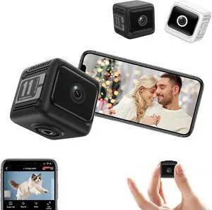 2026 New Version W11 Mini Wireless Security Camera, 1080p WiFi Hidden Cameras with Night Vision, Motion Alerts, 1600mAh Battery, Bluetooth/WiFi Dual Mode, Pet & Baby Home Monitoring (Black 1pcs) 2026 New Version W11 Mini Wireless Security Camera, 1080p WiFi Hidden Cameras with Night Vision, Motion Alerts, 1600mAh Battery, Bluetooth/WiFi Dual Mode, Pet & Baby Home Monitoring (Black 1pcs)
