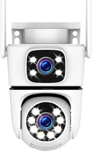 10MP 4K Outdoor PTZ Security Camera Dual Lens Dual Screen 5G WiFi Tuya Compatible Compatible with Alexa Google Home(US Plug,10MP-2PC) 10MP 4K Outdoor PTZ Security Camera Dual Lens Dual Screen 5G WiFi Tuya Compatible Compatible with Alexa Google Home(US Plug,10MP-2PC)