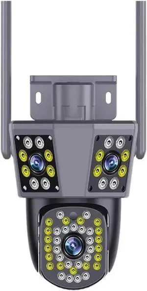 Outdoor 6K 12MP IP Camera: 3 Lens, 3 Screens, WiFi, Auto Tracking PTZ for Ultimate Surveillance(US Plug,12MP ADD 64G) Outdoor 6K 12MP IP Camera: 3 Lens, 3 Screens, WiFi, Auto Tracking PTZ for Ultimate Surveillance(US Plug,12MP ADD 64G)