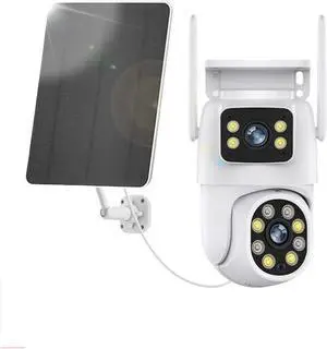 4MP Dual Lens Solar Battery Powered WiFi Outdoor Security Camera Color Night Vision PIR Motion Detection Auto Tracking(Solar Cam) 4MP Dual Lens Solar Battery Powered WiFi Outdoor Security Camera Color Night Vision PIR Motion Detection Auto Tracking(Solar Cam)