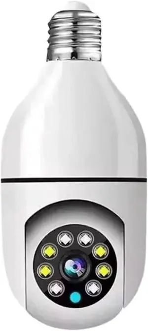 360° Panoramic Bulb WiFi PTZ Security Camera, Wireless Indoor & Outdoor IP Surveillance Monitor with Night Vision for Smart Home Security 360° Panoramic Bulb WiFi PTZ Security Camera, Wireless Indoor & Outdoor IP Surveillance Monitor with Night Vision for Smart Home Security
