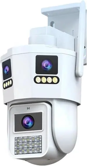 12MP 6K Triple Lens WiFi PTZ Waterproof Outdoor Security Camera, AI Auto Motion Tracking Wireless Surveillance Camera for All-Round Property Protection(6K CAM) 12MP 6K Triple Lens WiFi PTZ Waterproof Outdoor Security Camera, AI Auto Motion Tracking Wireless Surveillance Camera for All-Round Property Protection(6K CAM)