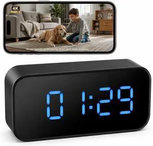 Hidden Camera Clock, 4K WiFi Nanny Cam for Home Security & Pet Monitor Hidden Camera Clock, 4K WiFi Nanny Cam for Home Security & Pet Monitor