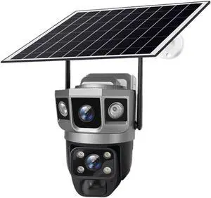 V380 Pro 12MP Solar WiFi IP Camera CCTV Two Lens Three Screen Auto Tracking Outdoor 6K Security Surveillance PTZ Camera(Camera add 64G Card) V380 Pro 12MP Solar WiFi IP Camera CCTV Two Lens Three Screen Auto Tracking Outdoor 6K Security Surveillance PTZ Camera(Camera add 64G Card)