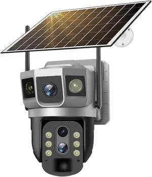 4G IP Camera with 4G Card 12MP 6K Triple Lens Triple Screens 10x Optical Zoom Motion Detect Night Vision Security Monitor(4G Camera 32G Card) 4G IP Camera with 4G Card 12MP 6K Triple Lens Triple Screens 10x Optical Zoom Motion Detect Night Vision Security Monitor(4G Camera 32G Card)