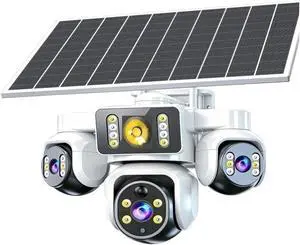 15MP 4G Solar Wire-Free Outdoor Security Camera, AOV Battery Powered with SIM Card(3 Screen Cam) 15MP 4G Solar Wire-Free Outdoor Security Camera, AOV Battery Powered with SIM Card(3 Screen Cam)