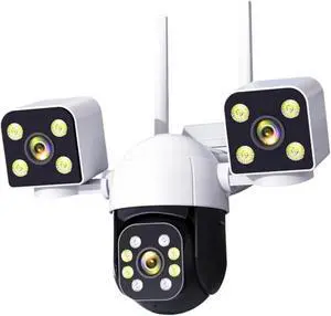 12MP 6K 3 Lens 3 Screens Waterproof CCTV Outdoor WiFi Phone Network Camera PTZ 360 Intelligent Cam Security Protection Cameras(US Plug_12MP Camera) 12MP 6K 3 Lens 3 Screens Waterproof CCTV Outdoor WiFi Phone Network Camera PTZ 360 Intelligent Cam Security Protection Cameras(US Plug_12MP Camera)