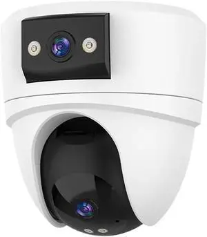 4K Outdoor Dual Lens PTZ Security Camera, 360° View IR Night Vision Human Detection WiFi Surveillance Camera(US Plug) 4K Outdoor Dual Lens PTZ Security Camera, 360° View IR Night Vision Human Detection WiFi Surveillance Camera(US Plug)