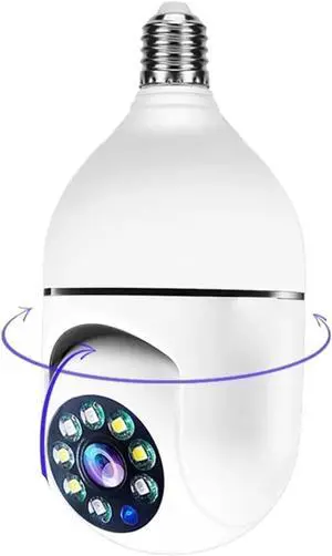 Lamp Bulb Camera 360° Swivelling IP Camera 1080p Outdoor Waterproof Night Zoom Lamp Bulb Camera 360° Swivelling IP Camera 1080p Outdoor Waterproof Night Zoom