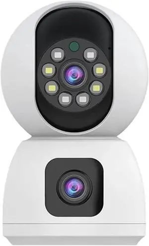 6MP 4K Dual Lens PTZ Indoor Security Camera, Dual Band WiFi with Auto Tracking(US Plug,6MP 64G Card) 6MP 4K Dual Lens PTZ Indoor Security Camera, Dual Band WiFi with Auto Tracking(US Plug,6MP 64G Card)