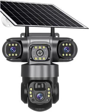 Solar Camera 4G Sim Outdoor 3 Lens 3 Screen 10X Zoom PIR Human Detect Cameras Waterproof Night Vision CCTV Security Protection(4G Camera 32) Solar Camera 4G Sim Outdoor 3 Lens 3 Screen 10X Zoom PIR Human Detect Cameras Waterproof Night Vision CCTV Security Protection(4G Camera 32)