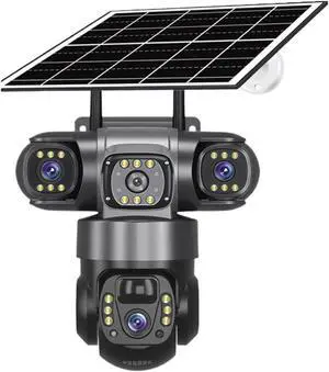 V380PRO 3 Lens WiFi Solar Camera HD 15MP 360 Outdoor Waterproof CCTV Night Vision Two-Way Audio Camera Mobile Tracking IP Camera(WiFi Cam 32G Card) V380PRO 3 Lens WiFi Solar Camera HD 15MP 360 Outdoor Waterproof CCTV Night Vision Two-Way Audio Camera Mobile Tracking IP Camera(WiFi Cam 32G Card)