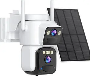 8MP Dual Lens Solar WiFi Security Cameras with Solar Panels Color Night Vision PIR Motion Detection Ourdoor IP Camera(Camera Add 128G Card) 8MP Dual Lens Solar WiFi Security Cameras with Solar Panels Color Night Vision PIR Motion Detection Ourdoor IP Camera(Camera Add 128G Card)