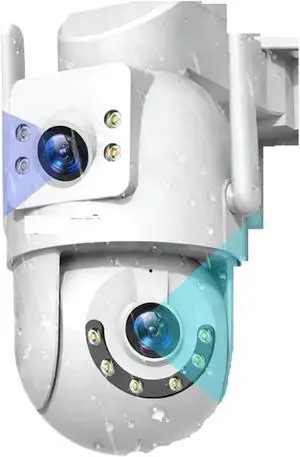 4K 6MP WiFi Surveillance Camera Outdoor Security Dual Lens Dual Screen AI Tracking PTZ IP Camera CCTV Video Surveillance(US Plug,1080P) 4K 6MP WiFi Surveillance Camera Outdoor Security Dual Lens Dual Screen AI Tracking PTZ IP Camera CCTV Video Surveillance(US Plug,1080P)