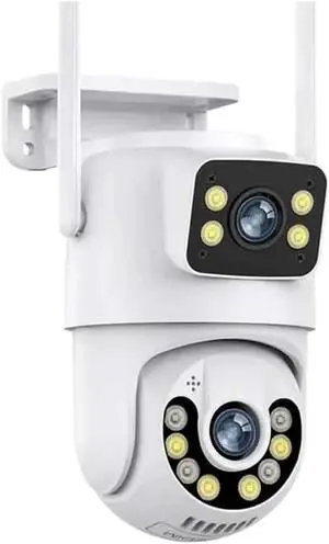 Outdoor Security IP Camera 4K 8MP HD Dual Lens External WiFi PTZ Camera Auto Tracking Street Surveillance Camera ICsee(8MP Add 64G Card) Outdoor Security IP Camera 4K 8MP HD Dual Lens External WiFi PTZ Camera Auto Tracking Street Surveillance Camera ICsee(8MP Add 64G Card)