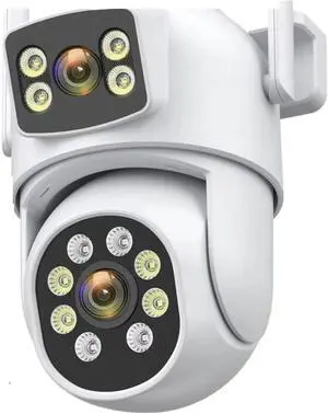 10MP IP Camera WiFi Dual Lens Outdoor Auto Tracking Night Vision 5G HZ WiFi CCTV Surveillance Camera Security Protection(US Plug,10MP NO SD Card) 10MP IP Camera WiFi Dual Lens Outdoor Auto Tracking Night Vision 5G HZ WiFi CCTV Surveillance Camera Security Protection(US Plug,10MP NO SD Card)