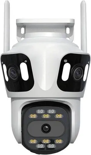 Three Lens Three Screen IP Camera WiFi External Triple Lens Auto Track Security PTZ HD Camera ICsee Video Surveillance(US Plug) Three Lens Three Screen IP Camera WiFi External Triple Lens Auto Track Security PTZ HD Camera ICsee Video Surveillance(US Plug)