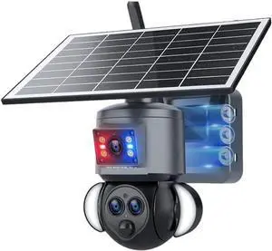4K 8MP Solar Camera 4G SIM/WiFi Security Outdoor Dual Lens Recording Humanoid Tracking Color Night Vision PTZ Cam(12MP 4G 15X 32GB) 4K 8MP Solar Camera 4G SIM/WiFi Security Outdoor Dual Lens Recording Humanoid Tracking Color Night Vision PTZ Cam(12MP 4G 15X 32GB)