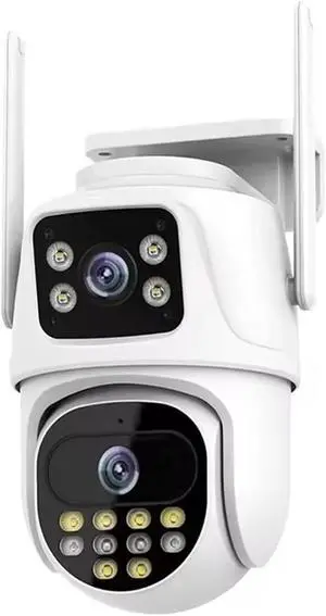 WiFi Surveillance Camera Outdoor PTZ 9MP Three Lens 8X Digital Zoom AI Auto Tracking Humanoid Detection 4MP Security Camera(8MP WiFi Add 64G TF) WiFi Surveillance Camera Outdoor PTZ 9MP Three Lens 8X Digital Zoom AI Auto Tracking Humanoid Detection 4MP Security Camera(8MP WiFi Add 64G TF)