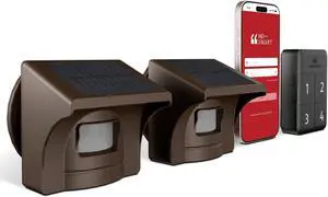 eMACROS Pro 4 Smart Solar Driveway Alarm (2.4G Wi-Fi Only) - App Push Notifications, 1/2 Mile Wireless Range Motion Sensor & Rechargeable Base Station with 3-Day Backup (1 Base & 2 Sensors) eMACROS Pro 4 Smart Solar Driveway Alarm (2.4G Wi-Fi Only) - App Push Notifications, 1/2 Mile Wireless Range Motion Sensor & Rechargeable Base Station with 3-Day Backup (1 Base & 2 Sensors)