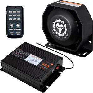 Police Siren Speaker PA System Kit Warning Emergency Siren 12V 200W 125-145dB Remote Control with Handheld Microphone for Ambulance Vehicles Truck Car SUV ATV UTV Police Siren Speaker PA System Kit Warning Emergency Siren 12V 200W 125-145dB Remote Control with Handheld Microphone for Ambulance Vehicles Truck Car SUV ATV UTV