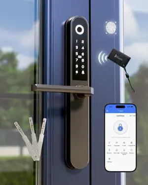 Smart Door Lock, Fingerprint Door Lock with Keypad & App Control, Keyless Entry Door Lock, Auto Lock, Anti-Peep Password, Easy Installation for Front Door Home Smart Door Lock, Fingerprint Door Lock with Keypad & App Control, Keyless Entry Door Lock, Auto Lock, Anti-Peep Password, Easy Installation for Front Door Home