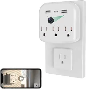 1080P WiFi Hidden Outlet Camera, Spy Style Plug-In Wall Charger Camera, Nanny Cam for Home Security Monitoring, Indoor Motion Detection Security Camera with App Remote View, Dual-Band 2.4G/5G Wireless 1080P WiFi Hidden Outlet Camera, Spy Style Plug-In Wall Charger Camera, Nanny Cam for Home Security Monitoring, Indoor Motion Detection Security Camera with App Remote View, Dual-Band 2.4G/5G Wireless