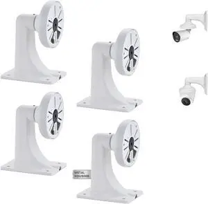 Metal Security Camera Wall Mount Bracket with Junction Box, Aluminum CCTV Metal Holder with Cable Management, Universal Mounting for IP Surveillance Cameras Metal Security Camera Wall Mount Bracket with Junction Box, Aluminum CCTV Metal Holder with Cable Management, Universal Mounting for IP Surveillance Cameras