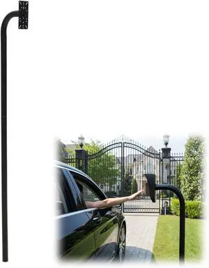 Heavy Duty 66 Height Burial Universal Gooseneck Pedestal Post for Gate Opener Keypad, Keypad Mounting Post Compatible with Ghost Controls Mighty Mule CO-Z Wired/Wireless Keypad, Need to Assemble Heavy Duty 66 Height Burial Universal Gooseneck Pedestal Post for Gate Opener Keypad, Keypad Mounting Post Compatible with Ghost Controls Mighty Mule CO-Z Wired/Wireless Keypad, Need to Assemble