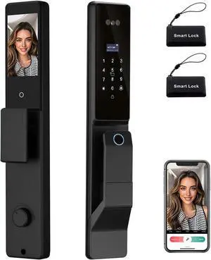3D Facial Recognition Smart Door Lock with Palm Vein Recognition, 8-in-1 Keyless Entry System, High-Definition Video Screen, Fingerprint, Ic Card, App-Based Remote Unlocking, Wi-Fi, Auto-Lock 3D Facial Recognition Smart Door Lock with Palm Vein Recognition, 8-in-1 Keyless Entry System, High-Definition Video Screen, Fingerprint, Ic Card, App-Based Remote Unlocking, Wi-Fi, Auto-Lock