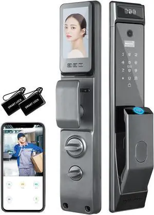 Sophies Smart Door Lock with Camera, Wi-Fi Smart Locks Fully Automatic 3D Face Recognition Smart Biometrics Fingerprint Door Lock Tuya Remote Control NFC Password with Doorbell Sophies Smart Door Lock with Camera, Wi-Fi Smart Locks Fully Automatic 3D Face Recognition Smart Biometrics Fingerprint Door Lock Tuya Remote Control NFC Password with Doorbell