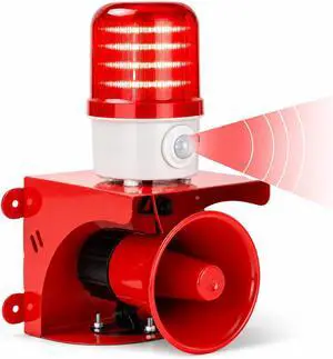 Motion Sensor Alarm with Human Detection, 120dB Adjustable Siren, Outdoor LED Strobe Light Security Alarm for Home Theft, AC110V with Plug, IP65 Waterproof, for Property Protection, Animal Intrusion Motion Sensor Alarm with Human Detection, 120dB Adjustable Siren, Outdoor LED Strobe Light Security Alarm for Home Theft, AC110V with Plug, IP65 Waterproof, for Property Protection, Animal Intrusion