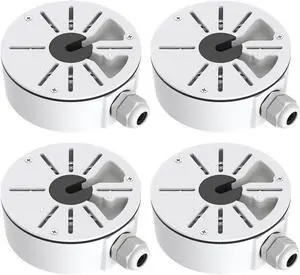 Universal Bullet Security Camera Mount Bracket Hide Cable, Metal Electric Enclosure, Waterproof Outdoor Camera Cover, Base Junction Box for CCTV Cams (4 Pack) Universal Bullet Security Camera Mount Bracket Hide Cable, Metal Electric Enclosure, Waterproof Outdoor Camera Cover, Base Junction Box for CCTV Cams (4 Pack)