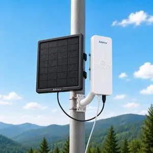 AdaLov CPE881 3 Pack Wireless Bridges + 1pc 24W 25000mAh Solar Panel, 24W 25000mAh Solar Panel Power Supply with 6V/9V/12V Output, USB-A& Type-C Charging, Adjustable Outdoor Solar Power Supply AdaLov CPE881 3 Pack Wireless Bridges + 1pc 24W 25000mAh Solar Panel, 24W 25000mAh Solar Panel Power Supply with 6V/9V/12V Output, USB-A& Type-C Charging, Adjustable Outdoor Solar Power Supply