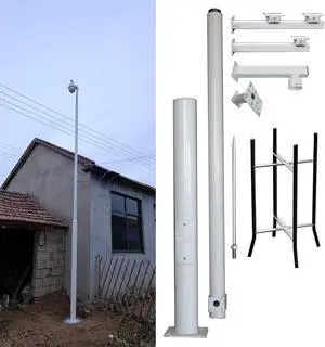 LXLZYXSF Galvanized Steel Surveillance Camera Pole Post, Universal Bracket for Various Monitoring Cameras, 19.6' 18' 16.4' 14.8' 13' 11.4' 9.8' 8.2' High Stand, Backyard Highways(Tall 9.8ft/3m) LXLZYXSF Galvanized Steel Surveillance Camera Pole Post, Universal Bracket for Various Monitoring Cameras, 19.6' 18' 16.4' 14.8' 13' 11.4' 9.8' 8.2' High Stand, Backyard Highways(Tall 9.8ft/3m)