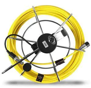 165FT/50M Replacement Cable for Sewer Pipe Camera, Waterproof, Semi-Rigid Materials, Compatible with Anysun, HBUDS, PRANITE Sewer Camera Models 7D1, 7D3A, 9D3A 165FT/50M Replacement Cable for Sewer Pipe Camera, Waterproof, Semi-Rigid Materials, Compatible with Anysun, HBUDS, PRANITE Sewer Camera Models 7D1, 7D3A, 9D3A
