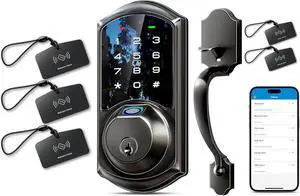 Veise VE07-H Fingerprint Smart Locks for Front Door with Handle Set with VK01 IC Cards Veise VE07-H Fingerprint Smart Locks for Front Door with Handle Set with VK01 IC Cards