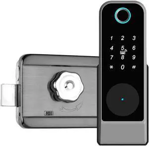 Smart Keyless Entry Fingerprint Door Lock, Smart Anti-Theft Biometric Password Door Lock, Outdoor Courtyard Electronic Lock, 5 Modes Unlock, Remote Control with Tuya APP, IP66 Waterproof Smart Keyless Entry Fingerprint Door Lock, Smart Anti-Theft Biometric Password Door Lock, Outdoor Courtyard Electronic Lock, 5 Modes Unlock, Remote Control with Tuya APP, IP66 Waterproof