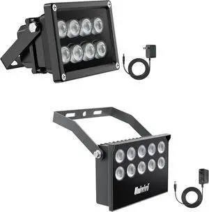 Univivi IR Illuminators for Security Camera with Power Adapter 850nm Infrared Illuminator 90 Degree Wide Angle 8-LEDs & 10-LEDs IR Infrared Light for Security Cameras Univivi IR Illuminators for Security Camera with Power Adapter 850nm Infrared Illuminator 90 Degree Wide Angle 8-LEDs & 10-LEDs IR Infrared Light for Security Cameras