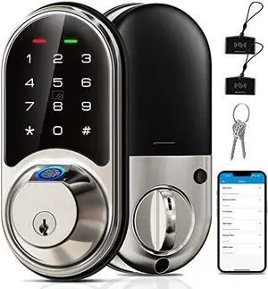 Veise RZ07 Smart Lock, Fingerprint Door Lock, 7-in-1 Keyless Entry with App Control with VK01 IC Cards Veise RZ07 Smart Lock, Fingerprint Door Lock, 7-in-1 Keyless Entry with App Control with VK01 IC Cards
