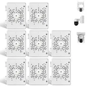 (Universal PTZ Camera Junction Box) Security Camera Bracket Outdoor, Plastic Waterproof Mount Bracket Hide Cable Junction Box, Compatible with PTZ Cameras (8 Packs) (Universal PTZ Camera Junction Box) Security Camera Bracket Outdoor, Plastic Waterproof Mount Bracket Hide Cable Junction Box, Compatible with PTZ Cameras (8 Packs)