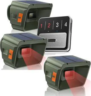 Solar Driveway Alarm Wireless Outside 1/2 Mile Range, Outdoor Motion Sensor & Detector Driveway Alert System(3 sensors+1receivers Solar Driveway Alarm Wireless Outside 1/2 Mile Range, Outdoor Motion Sensor & Detector Driveway Alert System(3 sensors+1receivers