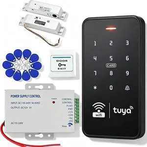 Access Control System Kit, IP68 Waterproof Keypad with RFID & PIN Entry, Power Supply with RCD Protection (12V 3A), Complete Set for Home Office Security Door Access Control System Kit, IP68 Waterproof Keypad with RFID & PIN Entry, Power Supply with RCD Protection (12V 3A), Complete Set for Home Office Security Door