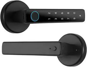Matybobe Smart Fingerprint Door Lock with Handle, 4-in-1 Keyless Biometric Door Lock, Fingerprint Password APP Key Unlock, for Door Thicknesses 35-55mm, Easy Installation, for Office Home Bedroom Door Matybobe Smart Fingerprint Door Lock with Handle, 4-in-1 Keyless Biometric Door Lock, Fingerprint Password APP Key Unlock, for Door Thicknesses 35-55mm, Easy Installation, for Office Home Bedroom Door