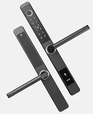 TTlock App Fingerprint Electronic Digital Smart Narrow Door Lock for Sliding Metal Framed Glass Door(Black Long) TTlock App Fingerprint Electronic Digital Smart Narrow Door Lock for Sliding Metal Framed Glass Door(Black Long)