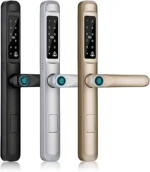 Tuya WiFi App Waterproof Smart Door Lock Aluminum Biometric Lock Fingerprint Door Handle Digital Keyless Lock for Glass Sliding(A6 TYS6085) Tuya WiFi App Waterproof Smart Door Lock Aluminum Biometric Lock Fingerprint Door Handle Digital Keyless Lock for Glass Sliding(A6 TYS6085)